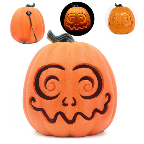 Hollow Plug-in Pumpkin Piles Placed Outdoors In The Park